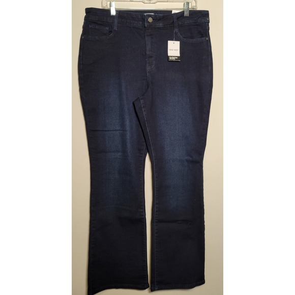 Nine West Sz 18 NWT High Rise Sculpting Bootcut Jeans Womens Black Stretch 0113 - Picture 1 of 14